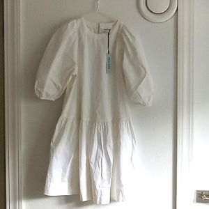 Prologue white cotton mini dress